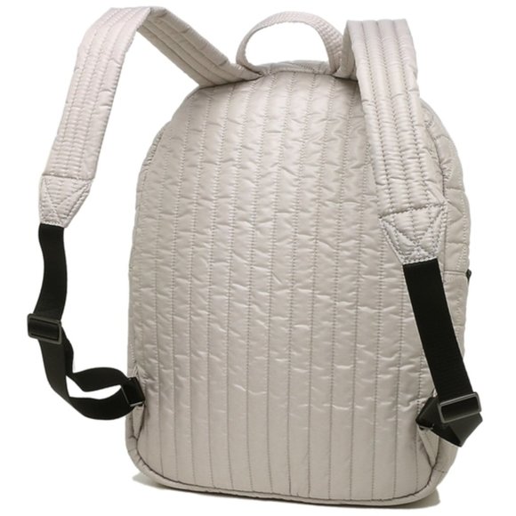 Michael Kors Winnie Large Nylon Backpack 35T0UW4B7C Aluminum Gray NWT $448 - Picture 10 of 12